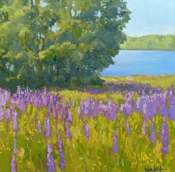 Lupines at the Water's Edge by Lisa Kyle