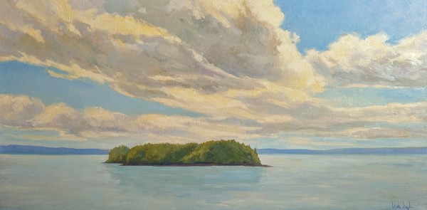 Clouds over Sorrento, view to Acadia by Lisa Kyle