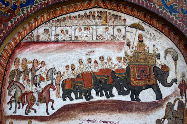 Procession, Mural, Ram Rai Darbar Sahib, Dehradun by Sanjay Marathe