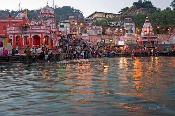 Dusk At Ghat-1, Haridwar (2005) by Sanjay Marathe