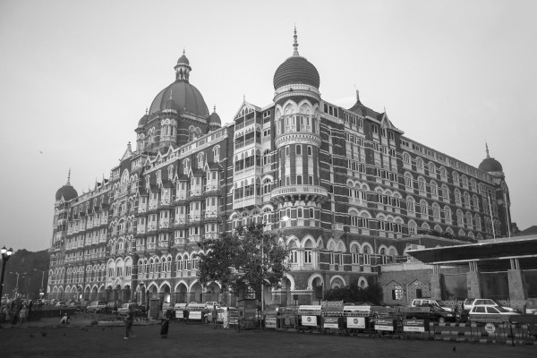 Taj At Dawn (Black & White) by Sanjay Marathe