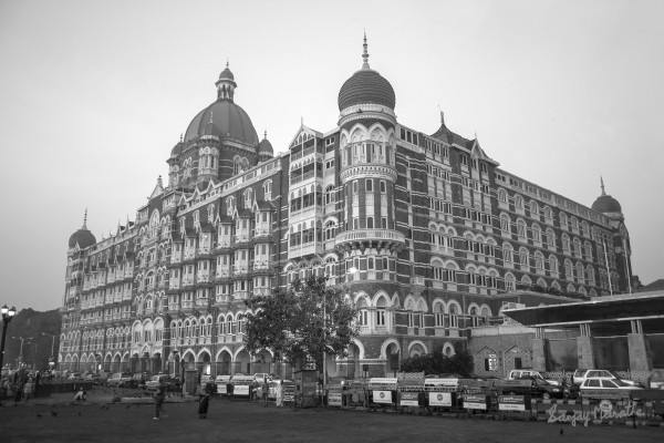 Taj Palace At Dawn (Black & White) (2007) by Sanjay Marathe