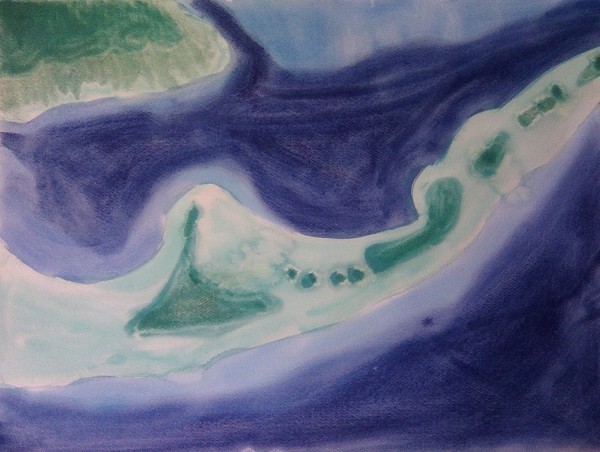 Island Watercolor by Marc Galvan