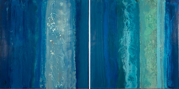 Ocean Diptych by Graceann Warn