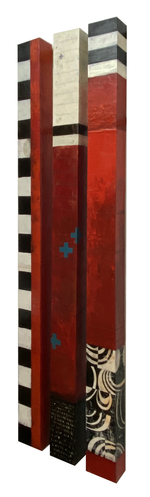 Wall Columns (Red Set) by Graceann Warn