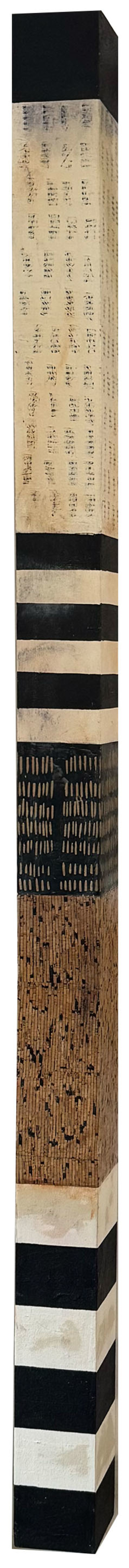 Wall Column with Wood Object by Graceann Warn