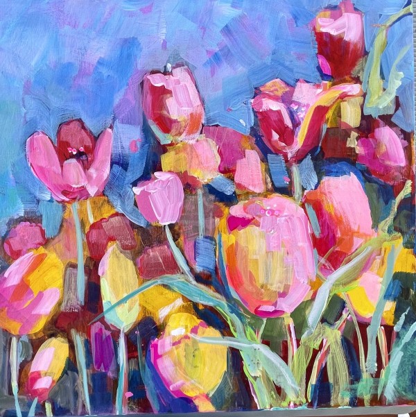 Tiptoeing in tulips by Glenda Brown