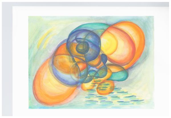 Study in Orange and Blue by Ada Monica Sperling