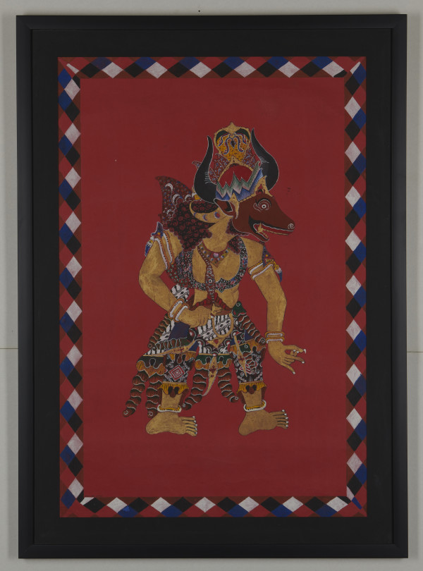 Javanese Wayang Puppet Figure [with horns] by Unknown
