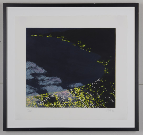 Untitled (Santa Monica Bay at Night from the Air) by Peter Alexander