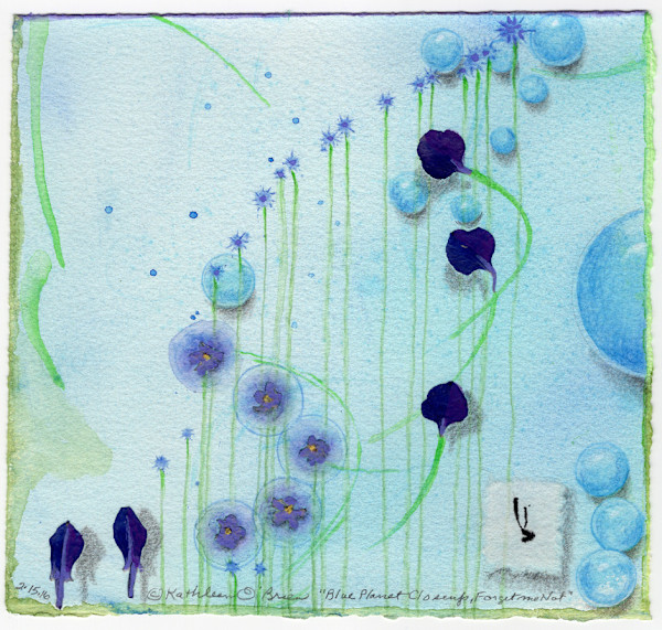 Blue Planet Closeup, Forget-me-Not by Kathleen O'Brien, Image 1.
