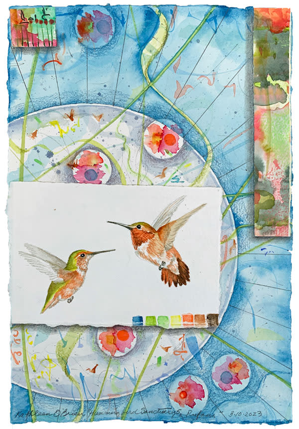 Hummingbird Sanctuary, Rufous by Kathleen O'Brien
