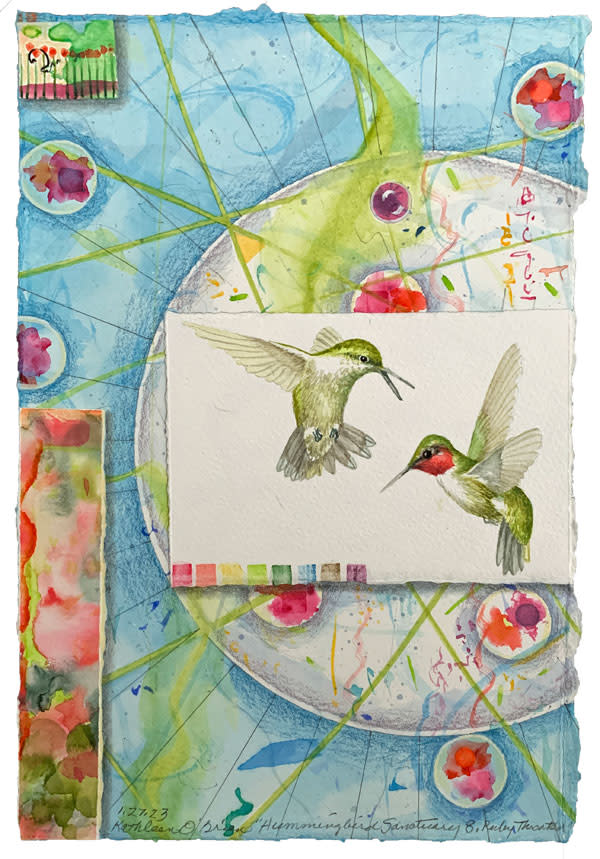 Hummingbird Sanctuary, Ruby Throated by Kathleen O'Brien
