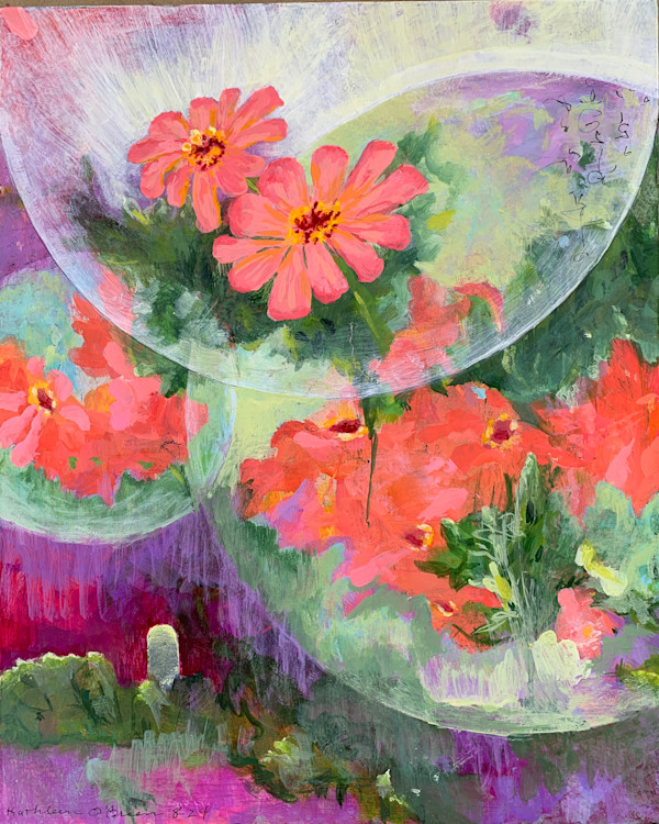 Zinnia Garden 1 by Kathleen O'Brien