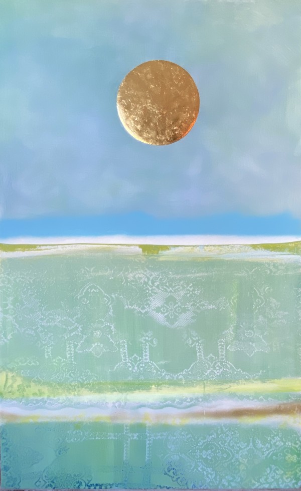 Orb Moonscape in Blue by Nell Hergenrather