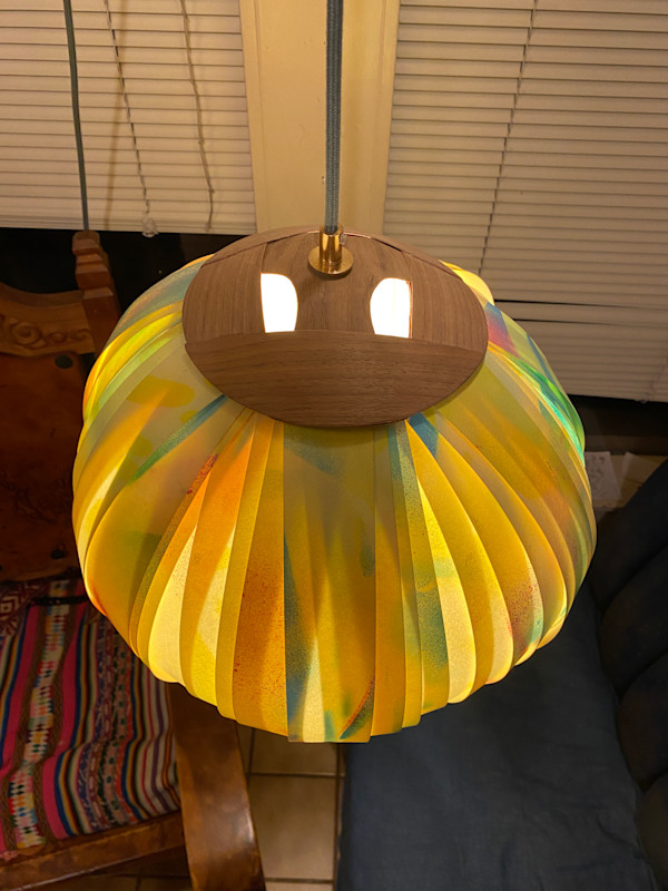 Yellow Monstera Lamp by Nell Hergenrather