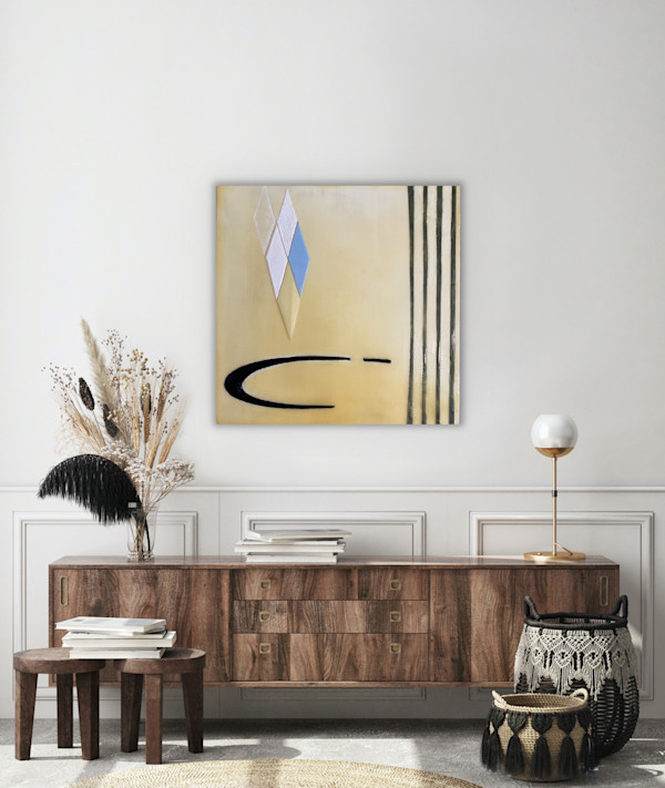 Encaustic w/diamonds by Nell Hergenrather