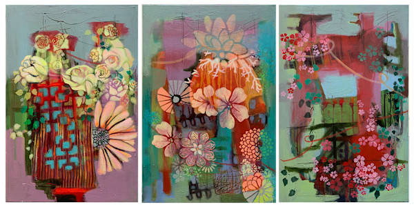Talking to Grand Mother I, II, III by Pat Goslee, Image 1.