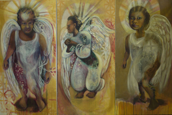 3 angels for Beverly by Pat Goslee, Image 1.