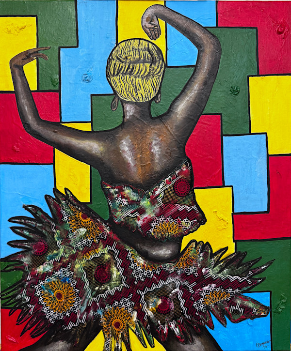 The black woman dancing by Yumba Arts