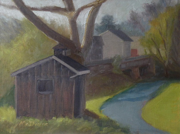 Shed and Sycamore by Joanne McIlvaine, Image 1.