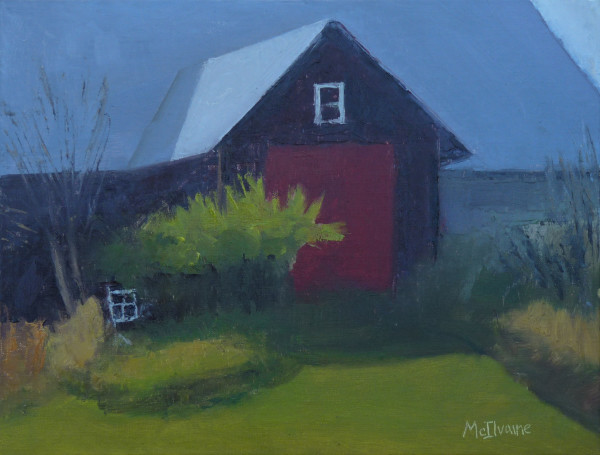 Red Barn Door by Joanne McIlvaine