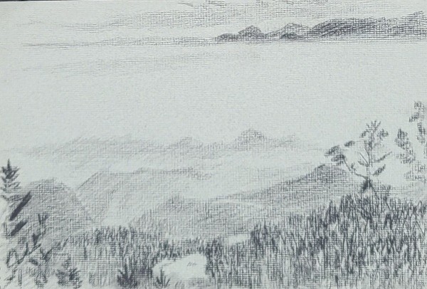 View to Mountains, Palm Springs, CA by Ellen Hamilton O'Donnell