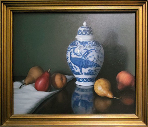 Pears & Chinese Vase by Eric Kunde