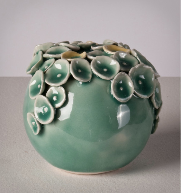 Blue Green + Yellow Cluster Vase by Yumiko Goto