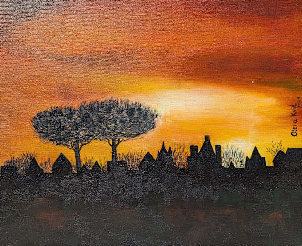 Carcassonne at the last light of day / Carcassonne au dernier feu du jour by Olena Kvit