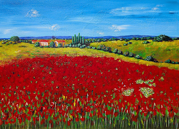 The whispers of the poppy field (Les murmures du champ de coquelicots) by Olena Kvit