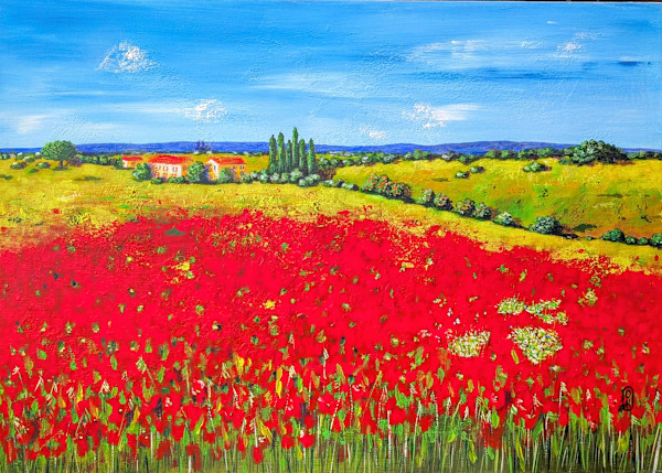 The whispers of the poppy field (Les murmures du champ de coquelicots) by Olena KVIT, Image 2.