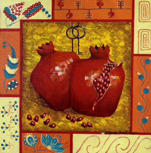 Pomegranates 25 by Olena Kvit