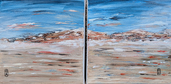 Plage déserte #1, 20x20     Plage déserte #2, 20x20 by Olena Kvit