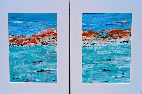 Côte rocheuse #1, 30x20, encadré 40x30  Côte rocheuse #2, 30x20, encadré 40x30 by Olena Kvit