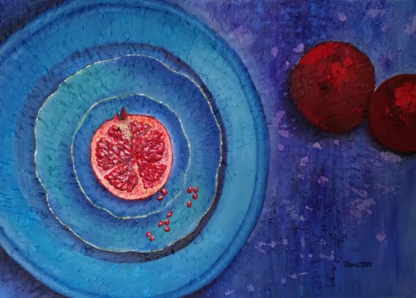 Pomegranates #7 by Olena Kvit (Kharchyshyna)