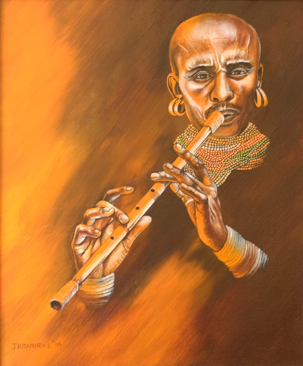The Flute Player (James Kitamirike) by OTYO Art Collection