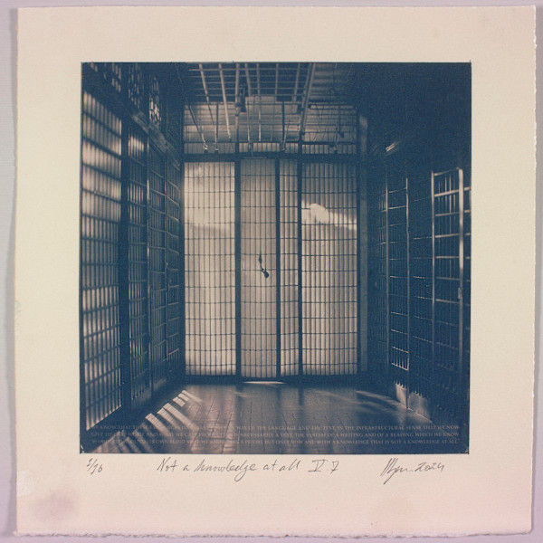 Not a knowledge at all V.7 – generated cyanotype photograph 1/6 by Hlynur Helgason
