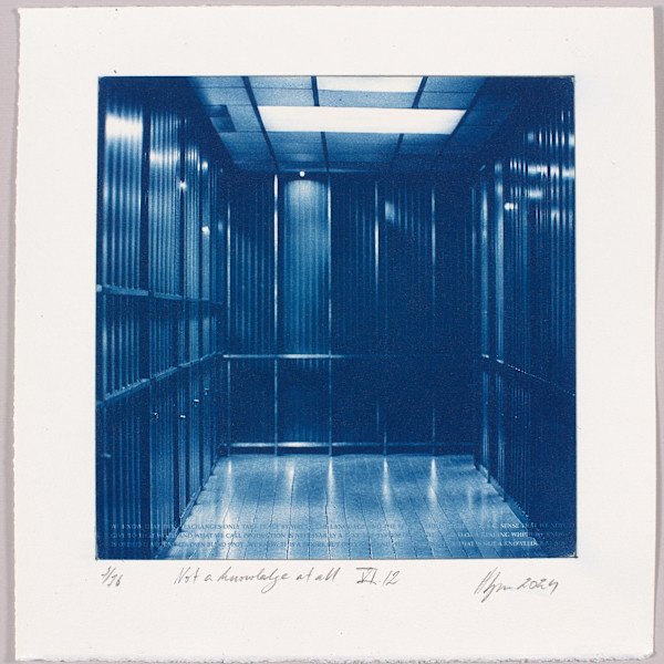 Not a knowledge at all VI.12 – generated cyanotype photograph 1/6 by Hlynur Helgason