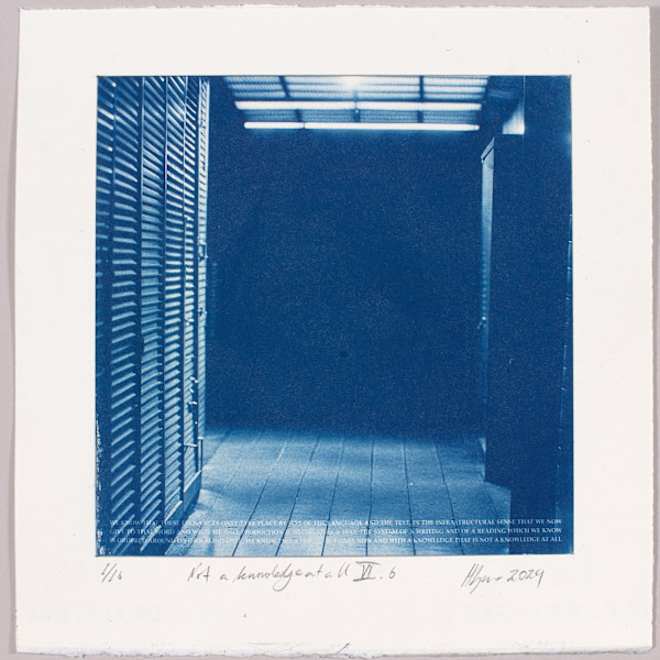 Not a knowledge at all VI.6 – generated cyanotype photograph 1/6 by Hlynur Helgason
