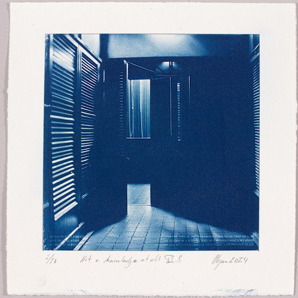 Not a knowledge at all VI.8 – generated cyanotype photograph 1/6 by Hlynur Helgason