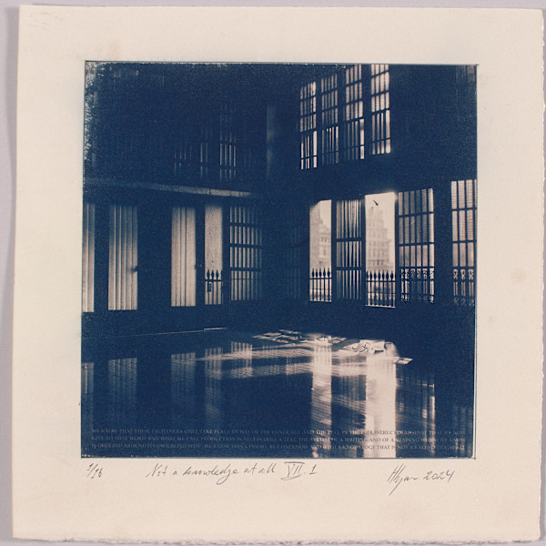 Not a knowledge at all VII.1 – generated cyanotype photograph 1/6 by Hlynur Helgason