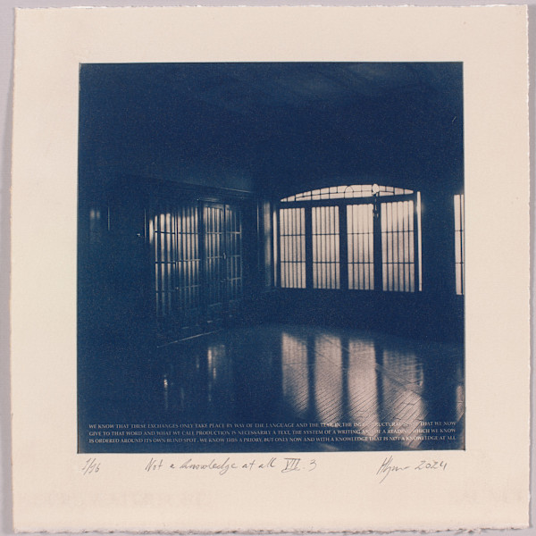 Not a knowledge at all VII.3 – generated cyanotype photograph 1/6 by Hlynur Helgason