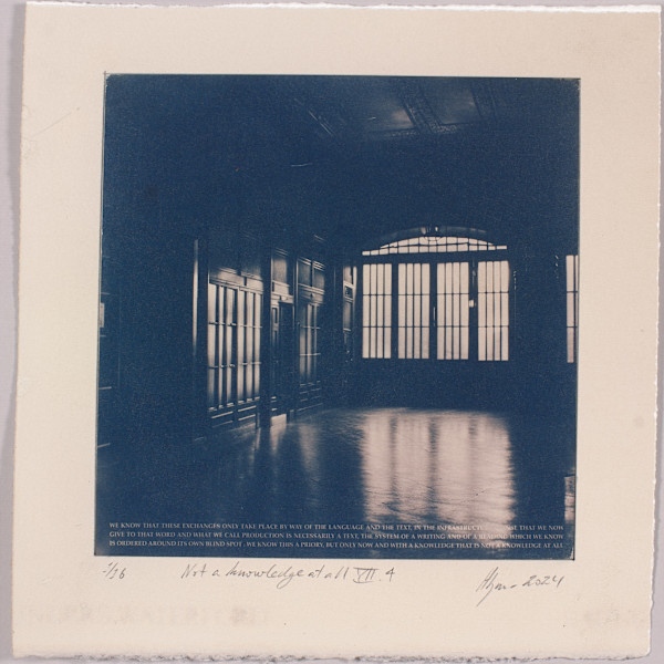 Not a knowledge at all VII.4 – generated cyanotype photograph 1/6 by Hlynur Helgason
