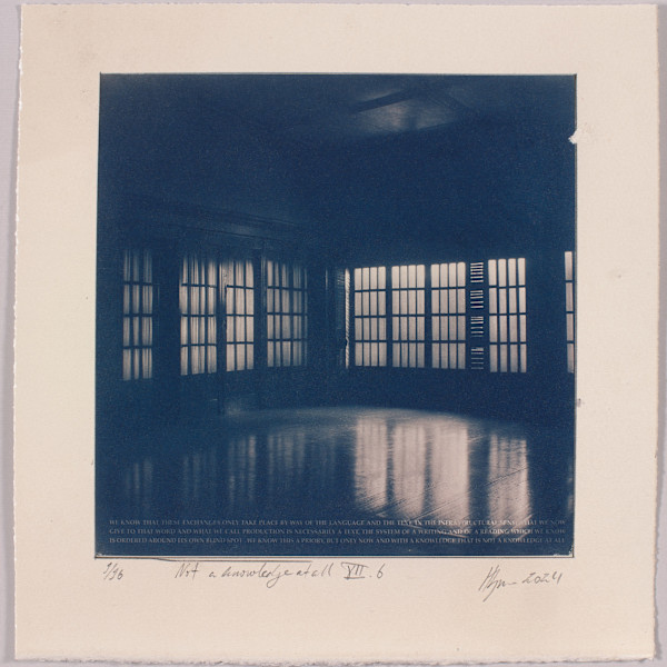 Not a knowledge at all VII.6 – generated cyanotype photograph 1/6 by Hlynur Helgason