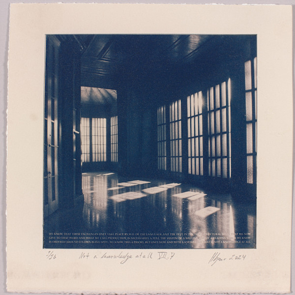 Not a knowledge at all VII.7 – generated cyanotype photograph 1/6 by Hlynur Helgason