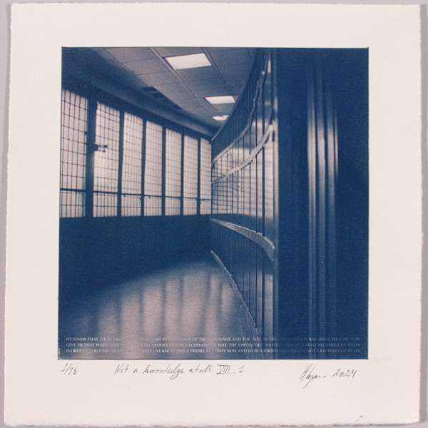Not a knowledge at all VIII.1 – generated cyanotype photograph 1/6 by Hlynur Helgason