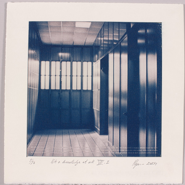 Not a knowledge at all VIII.2 – generated cyanotype photograph 1/6 by Hlynur Helgason