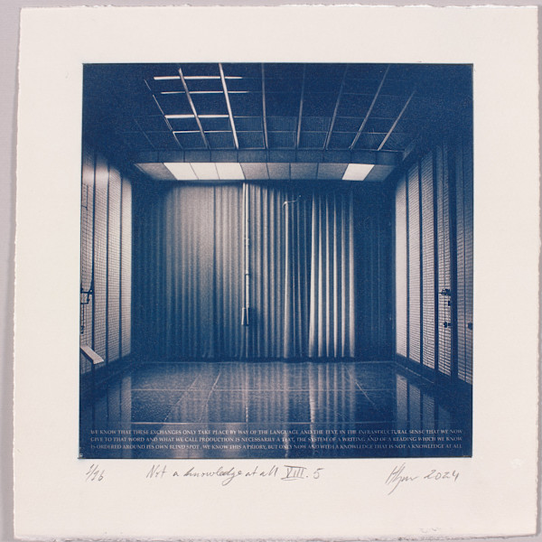 Not a knowledge at all VIII.5 – generated cyanotype photograph 1/6 by Hlynur Helgason