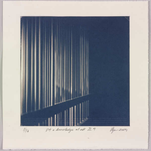 Not a knowledge at all II.4 – generated cyanotype photograph 1/6 by Hlynur Helgason